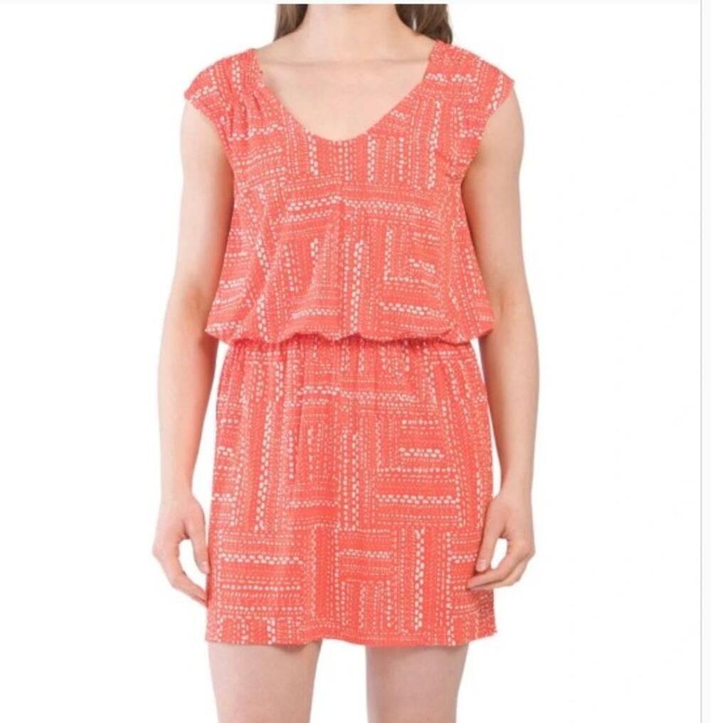 Southern Tide Gameday Mini Dress, Orange/White, Size Medium